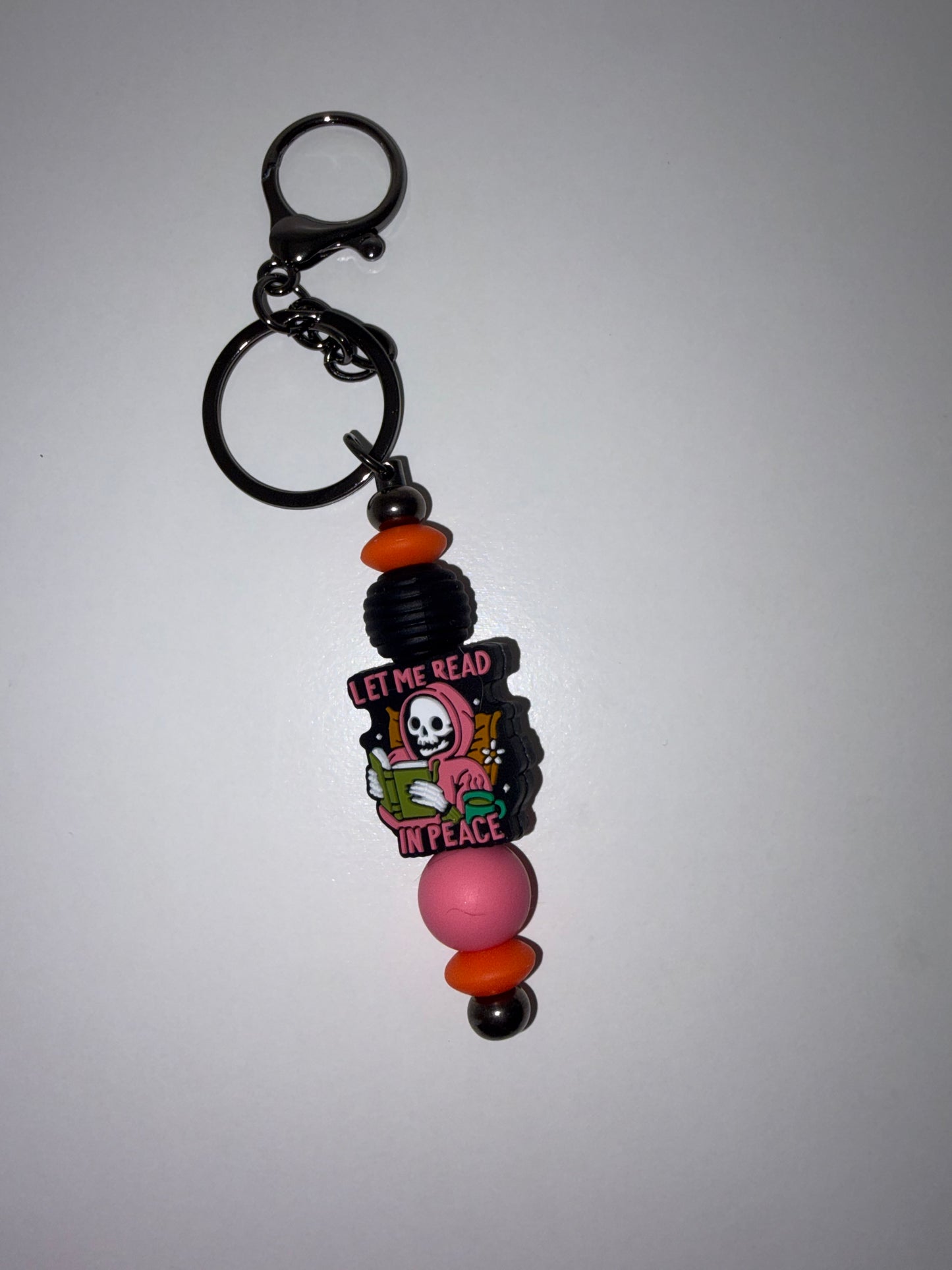 Bookish Beaded Keychain