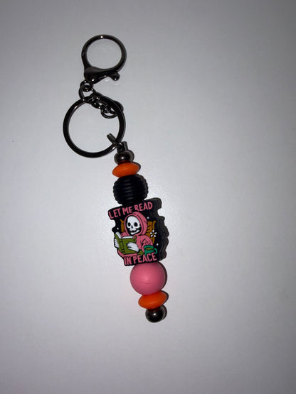 Bookish Beaded Keychain