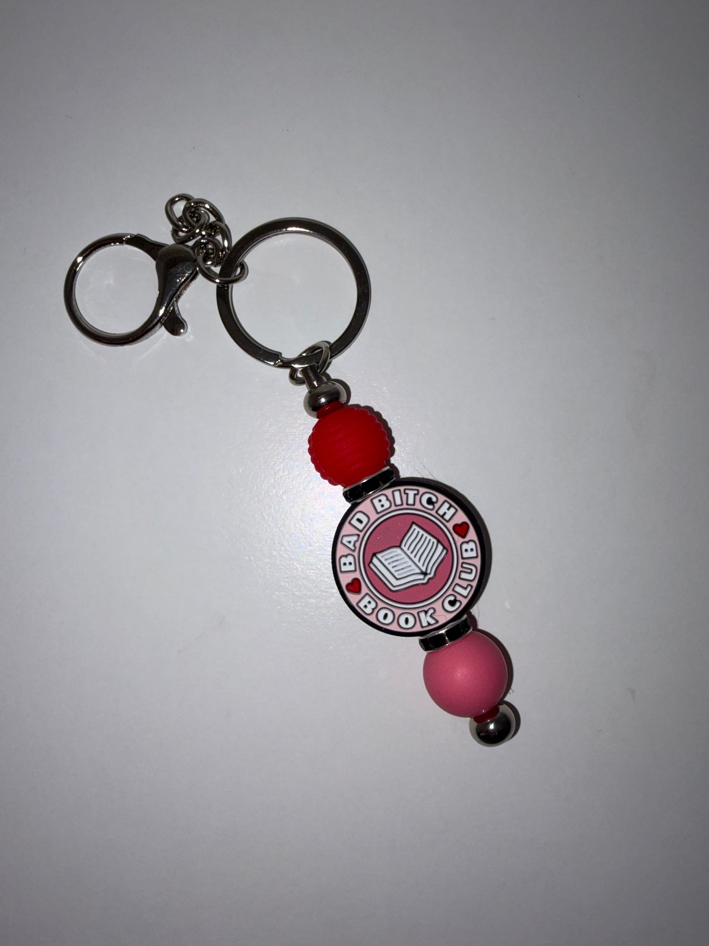 Bookish Beaded Keychain